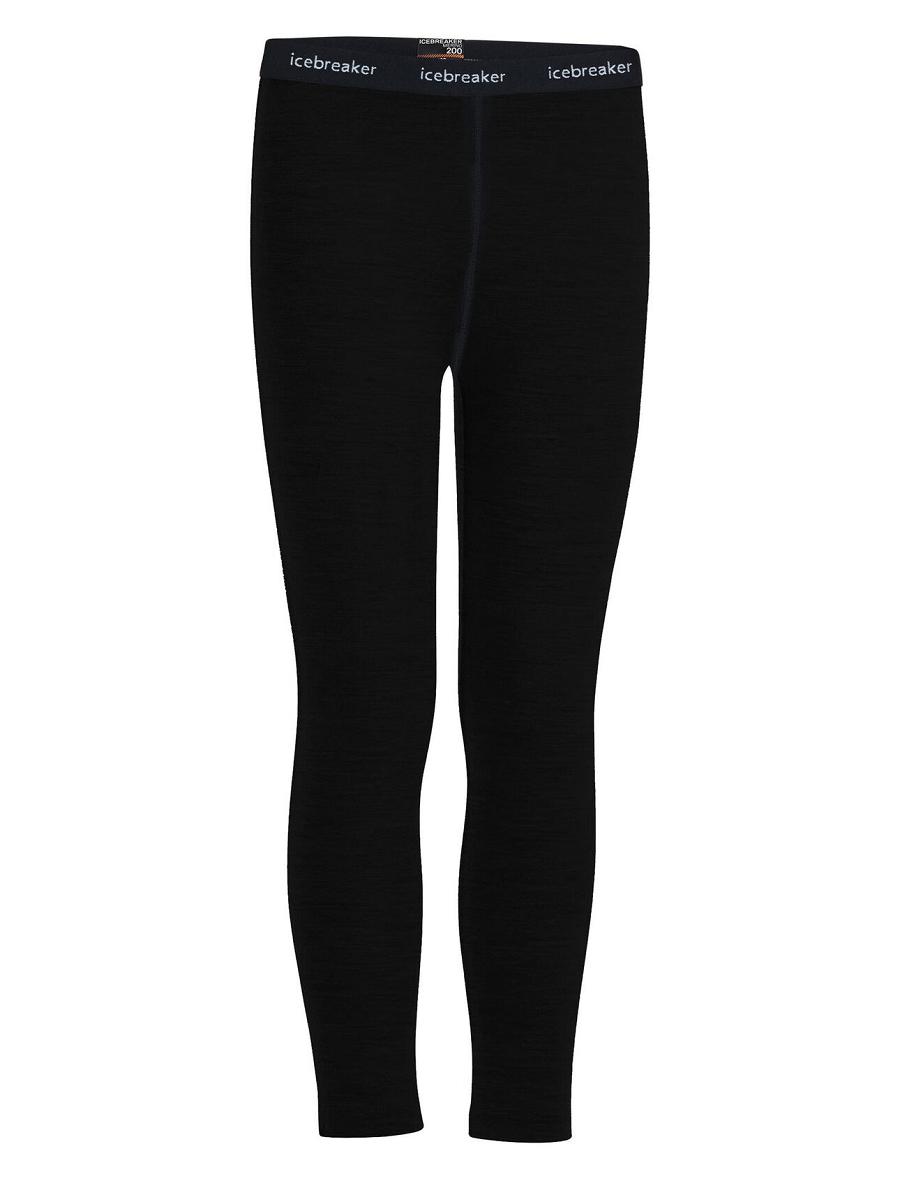 Legginsy Icebreaker Merino 200 Oasis Thermal Dziecięce Czarne | PL 1012KORI